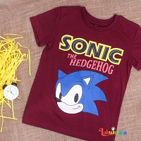 Sonic 5-6 Year Meroon T Shirt